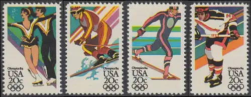 USA Michel 1671-1674 / Scott 2067-2070 postfrisch SATZ(4) EINZELMARKEN - Olympische Winterspiele, Sarajevo