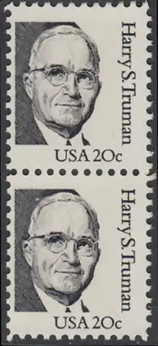 USA Michel 1676 / Scott 1862 postfrisch vert.PAAR - Amerikanische Persönlichkeiten: Harry S. Truman (1884-1972), 33. Präsident der USA