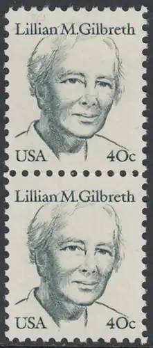 USA Michel 1682 / Scott 1868 postfrisch vert.PAAR - Amerikanische Persönlichkeiten: Lilian M. Gilbreth (1878-1972), Ingenieurin
