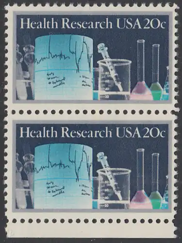 USA Michel 1695 / Scott 2087 postfrisch vert.PAAR RAND - Medizinische Forschung: Laborgeräte