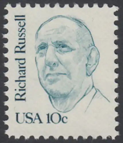 USA Michel 1698 / Scott 1853 postfrisch EINZELMARKE - Amerikanische Persönlichkeiten: Richard B. Russell (1897-1971), Senator