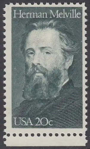 USA Michel 1703 / Scott 2094 postfrisch EINZELMARKE RAND unten - Herman Melville. Schriftsteller