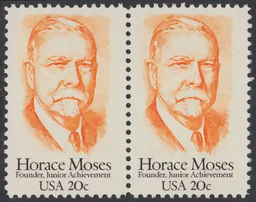USA Michel 1704 / Scott 2095 postfrisch horiz.PAAR - Horace A. Moses, Industrieller und Philanthrop