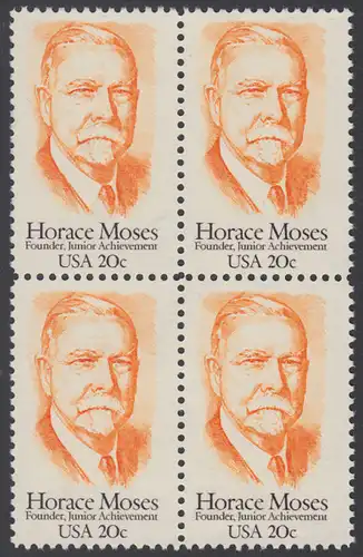 USA Michel 1704 / Scott 2095 postfrisch BLOCK - Horace A. Moses, Industrieller und Philanthrop