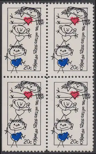 USA Michel 1713 / Scott 2104 postfrisch BLOCK (links ungezähnt) - Einheit der Familie