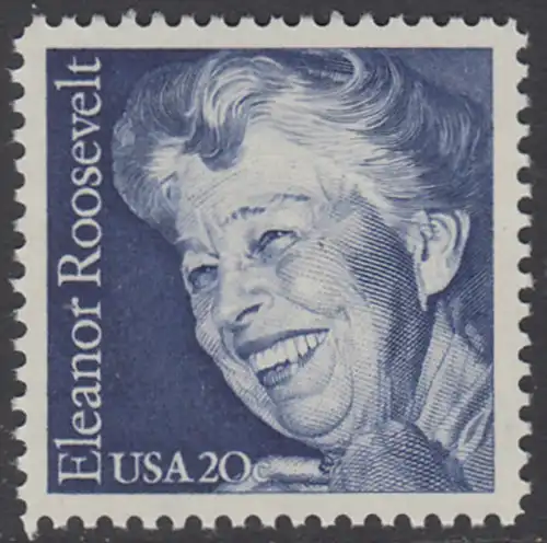 USA Michel 1714 / Scott 2105 postfrisch EINZELMARKE - 100. Geburtstag von Eleanor Roosevelt, Politikerin