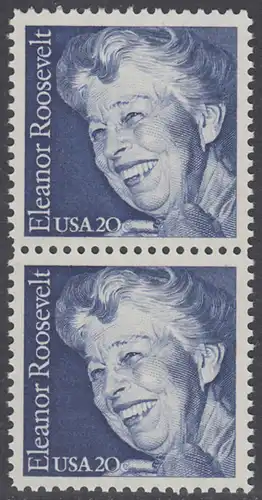 USA Michel 1714 / Scott 2105 postfrisch vert.PAAR - 100. Geburtstag von Eleanor Roosevelt, Politikerin
