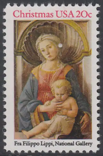 USA Michel 1716 / Scott 2107 postfrisch EINZELMARKE - Weihnachten: Madonna3