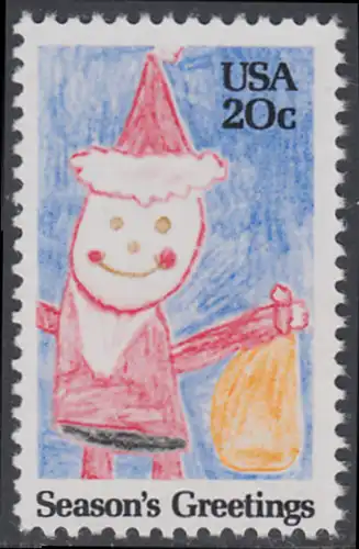 USA Michel 1717 / Scott 2108 postfrisch EINZELMARKE - Weihnachten: Santa Claus