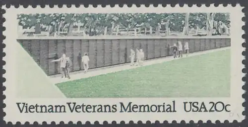 USA Michel 1719 / Scott 2109 postfrisch EINZELMARKE - Denkmal für die Gefallenen des Vietnamkriegs, Washington, DC