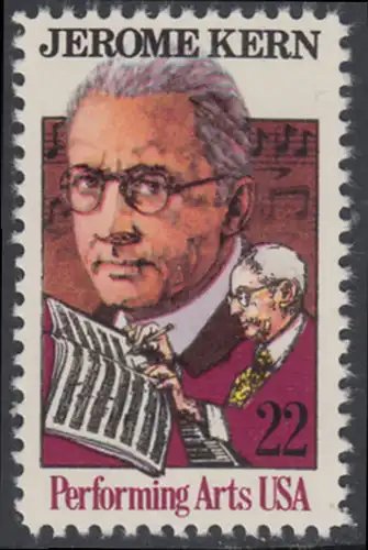 USA Michel 1720 / Scott 2110 postfrisch EINZELMARKE - Darstellende Künste und Künstler: Jerome Kern (1885-1945), Komponist