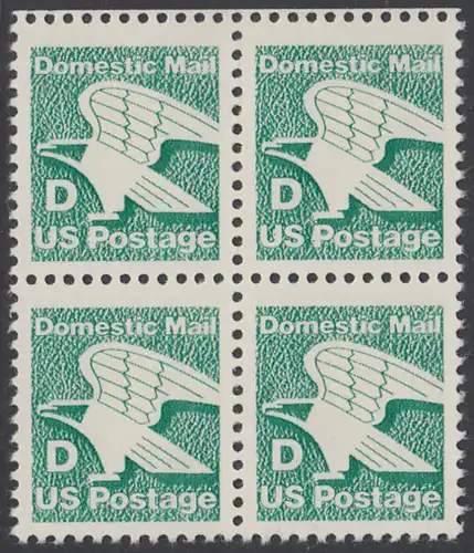 USA Michel 1722A / Scott 2111 postfrisch BLOCK RÄNDER oben - Adler: Emblem der US-Post