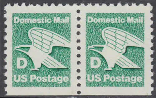 USA Michel 1723D / Scott 2113 postfrisch horiz.PAAR aus MH (unten ungezähnt) - Adler: Emblem der US-Post