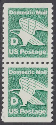 USA Michel 1723D / Scott 2113 postfrisch vert.PAAR aus MH (oben & unten ungezähnt) - Adler: Emblem der US-Post