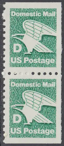 USA Michel 1723D / Scott 2113 postfrisch vert.PAAR aus MH (oben, rechts & unten ungezähnt) - Adler: Emblem der US-Post