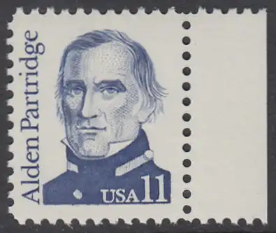 USA Michel 1724 / Scott 1854 postfrisch EINZELMARKE RAND rechts - Amerikanische Persönlichkeiten: Alden Partridge (1785-1854), Erziehungsreformer