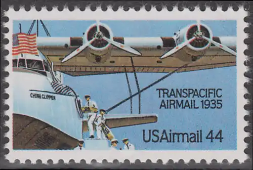 USA Michel 1727 / Scott C115 postfrisch EINZELMARKE - Luftpost: 50 Jahre Flugpostverbindung über den Pazifik
