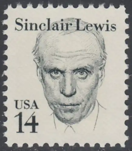 USA Michel 1731 / Scott 1856 postfrisch EINZELMARKE - Amerikanische Persönlichkeiten: Sinclair Lewis (1885-1951), Schriftsteller, Nobelpreis 1930