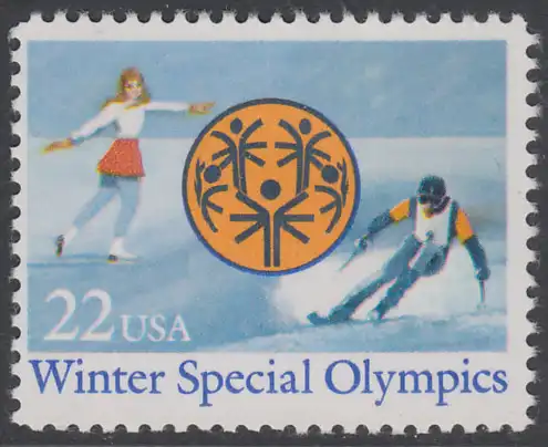USA Michel 1737 / Scott 2142 postfrisch EINZELMARKE - Winter Special Olympics, Park City, UT