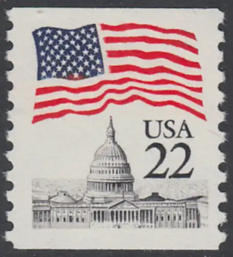 USA Michel 1738C / Scott 2115 postfrisch EINZELMARKE (coil) - Flagge über dem Kapitol