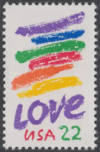 USA Michel 1746 / Scott 2143 postfrisch EINZELMARKE - Grußmarke: Striche, Love