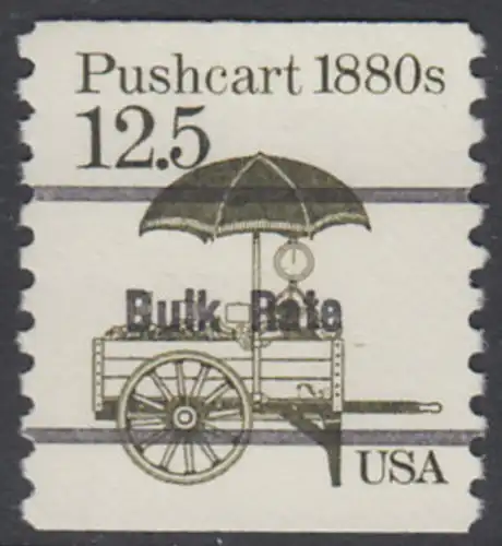 USA Michel 1748 / Scott 2133 postfrisch EINZELMARKE precancelled (a10) - Fahrzeuge: Handkarren