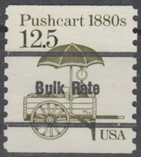 USA Michel 1748 / Scott 2133 postfrisch EINZELMARKE precancelled (a09) - Fahrzeuge: Handkarren