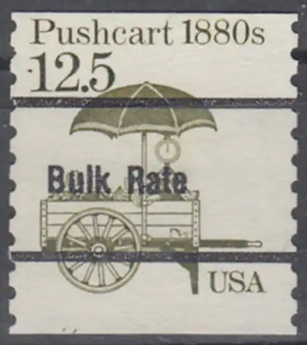 USA Michel 1748 / Scott 2133 postfrisch EINZELMARKE precancelled (a08) - Fahrzeuge: Handkarren