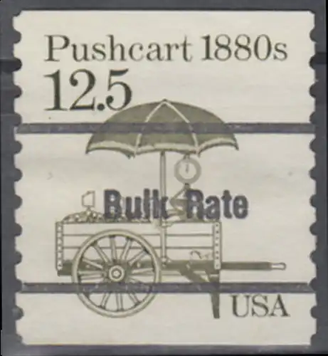 USA Michel 1748 / Scott 2133 postfrisch EINZELMARKE precancelled (a07) - Fahrzeuge: Handkarren