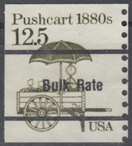 USA Michel 1748 / Scott 2133 postfrisch EINZELMARKE precancelled (a06) - Fahrzeuge: Handkarren