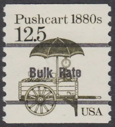 USA Michel 1748 / Scott 2133 postfrisch EINZELMARKE precancelled (a01) - Fahrzeuge: Handkarren
