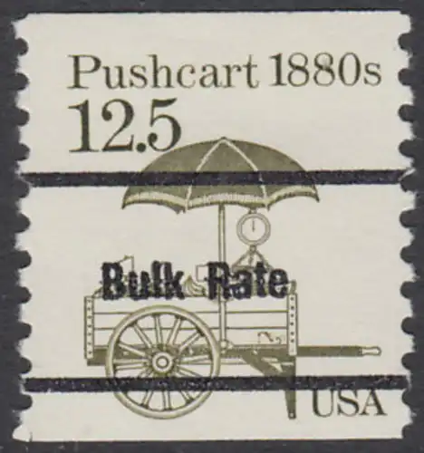 USA Michel 1748 / Scott 2133 postfrisch EINZELMARKE precancelled (a02) - Fahrzeuge: Handkarren