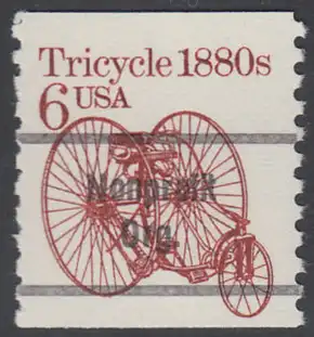 USA Michel 1751 / Scott 2126 postfrisch / precancelled EINZELMARKE (a02) - Fahrzeuge: Dreirad