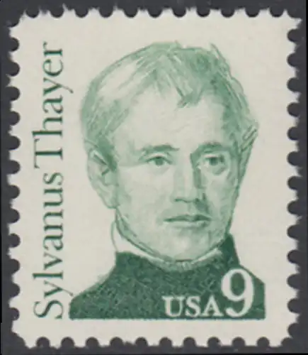 USA Michel 1754 / Scott 1852 postfrisch EINZELMARKE - Amerikanische Persönlichkeiten: Sylvanus Thayer (1785-1872), Erziehungsreformer
