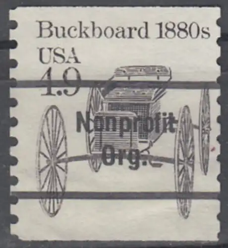 USA Michel 1758 / Scott 2124 postfrisch EINZELMARKE precancelled (a3) - Fahrzeuge: Kutsche
