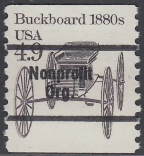 USA Michel 1758 / Scott 2124 postfrisch EINZELMARKE precancelled (a2) - Fahrzeuge: Kutsche