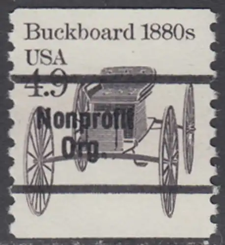 USA Michel 1758 / Scott 2124 postfrisch EINZELMARKE precancelled (a1) - Fahrzeuge: Kutsche