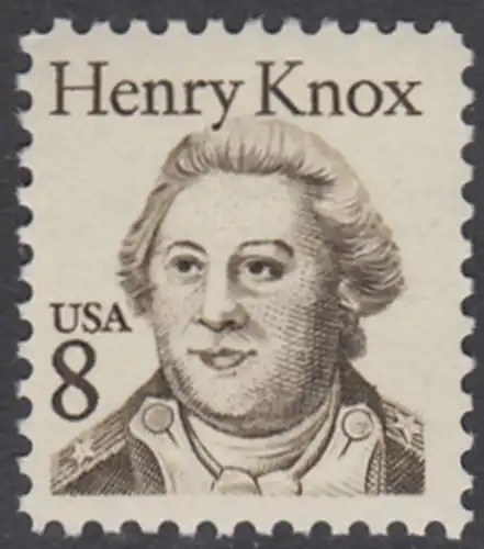 USA Michel 1760 / Scott 1851 postfrisch EINZELMARKE - Amerikanische Persönlichkeiten: General Henry Knox (1750-1806), Kriegsminister