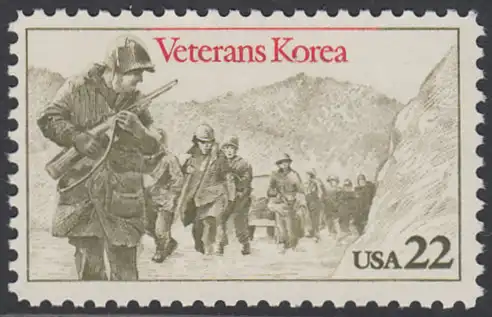 USA Michel 1762 / Scott 2152 postfrisch EINZELMARKE - Veteranen des Koreakrieges: Patrouille