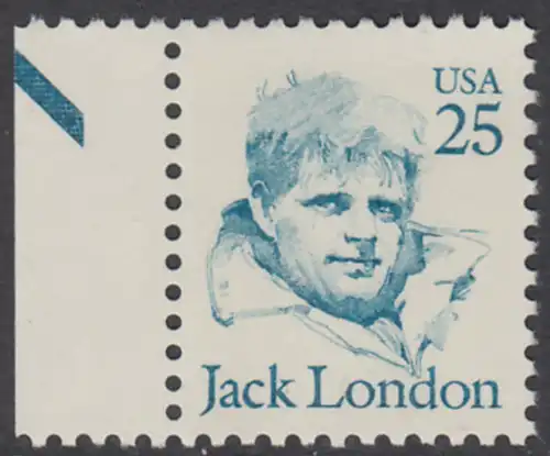 USA Michel 1782 / Scott 2182 postfrisch EINZELMARKE RAND links (a2) - Amerikanische Persönlichkeiten: Jack London (1876-1916), Schriftsteller