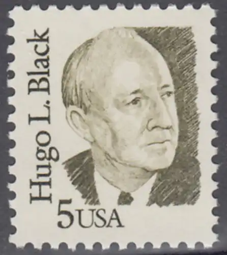 USA Michel 1789 / Scott 2172 postfrisch EINZELMARKE - Amerikanische Persönlichkeiten: Hugo L. Black (1886-1971), Richter