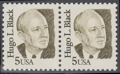 USA Michel 1789 / Scott 2172 postfrisch horiz.PAAR - Amerikanische Persönlichkeiten: Hugo L. Black (1886-1971), Richter