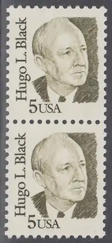 USA Michel 1789 / Scott 2172 postfrisch vert.PAAR - Amerikanische Persönlichkeiten: Hugo L. Black (1886-1971), Richter