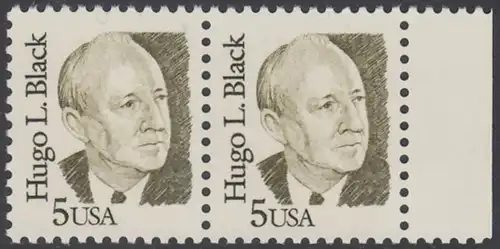USA Michel 1789 / Scott 2172 postfrisch horiz.PAAR RAND rechts - Amerikanische Persönlichkeiten: Hugo L. Black (1886-1971), Richter