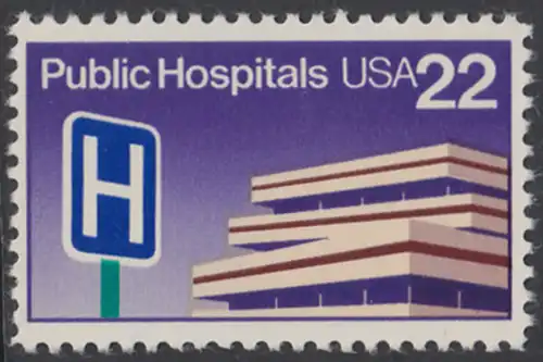 USA Michel 1797 / Scott 2210 postfrisch EINZELMARKE - Öffentliche Krankenhäuser: Krankenhausgebäude