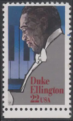 USA Michel 1798 / Scott 2211 postfrisch EINZELMARKE RAND unten - Duke Ellington: Jazzpianist, -komponist und -kapellmeister