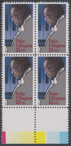 USA Michel 1798 / Scott 2211 postfrisch BLOCK RÄNDER unten - Duke Ellington: Jazzpianist, -komponist und -kapellmeister