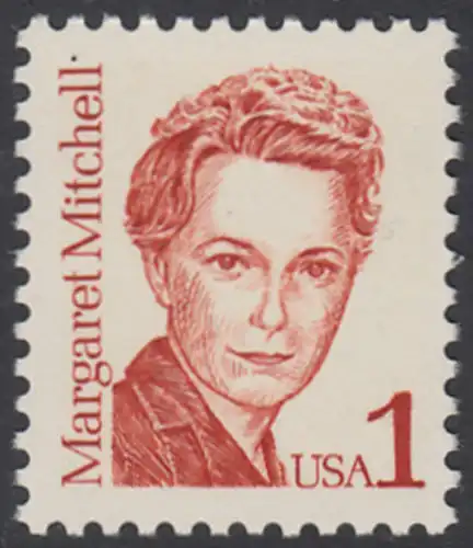 USA Michel 1840 / Scott 2168 postfrisch EINZELMARKE - Amerikanische Persönlichkeiten: Margaret Mitchell (1900-1949), Schriftstellerin