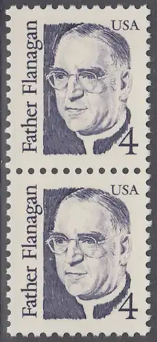 USA Michel 1842 / Scott 2171 postfrisch vert.PAAR - Amerikanische Persönlichkeiten: Edward Joseph Flanagan (1886-1948), Geistlicher und Sozialpädagoge