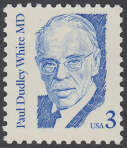 USA Michel 1849 / Scott 2170 postfrisch EINZELMARKE - Amerikanische Persönlichkeiten: Paul Dudley White (1886-1973), Kardiologe